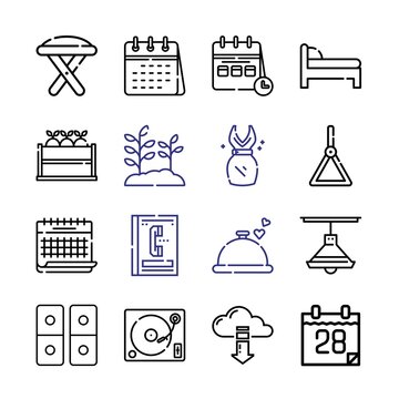 tab Icon Set with line icons. Modern Thin Line Style. Suitable for Web and Mobile Icon. Vector illustration EPS 10.