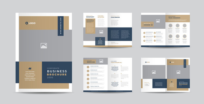 Corporate Business Brochure Design or Annual Report and Company Profile or Booklet and Catalog Design Template