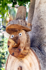 wooden face model, toy
