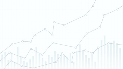 Stock chart or graph. Financial chart or graph