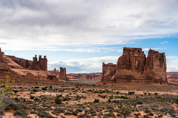Three Gossips and Courthouse Towers, Arches National Park Utah
