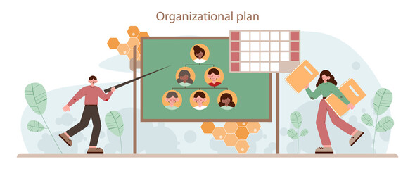 Fototapeta premium Business plan layout. Business strategy structure. Organizational