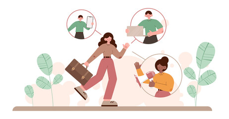 Management concept. Successful business project planning, development