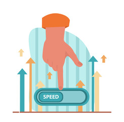 Boost up concept. Mental growth and improvement or career promote