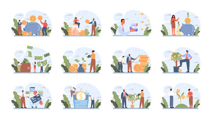 Money protection concept, savings keeping. Idea of economy