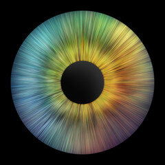 Iris of the eye. Iris of the human. Eye illustration. Creative graphic design.