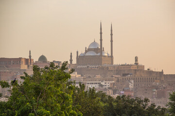 Fototapeta premium Mosque of Muhammad Ali in the heart of the Citadel in Cairo, Egypt