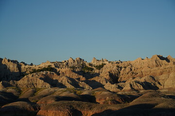 Badland National Park during sunrise