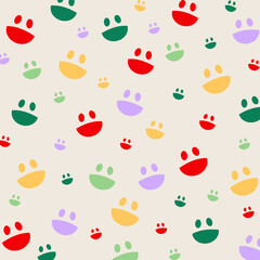 seamless pattern with smiling face emoticon 