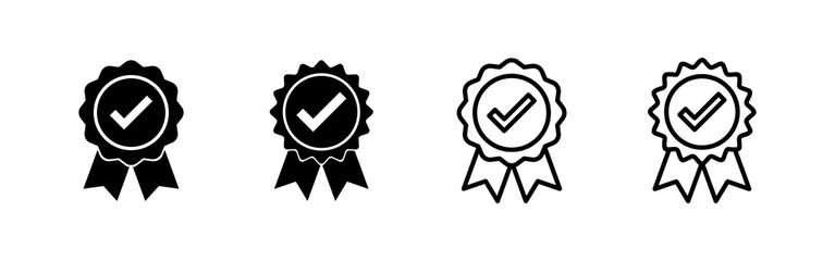 Approved icon vector. Certified Medal Icon