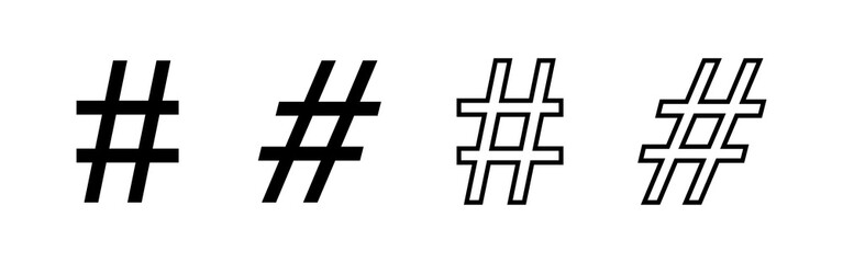Obraz premium Hashtag icon vector. hashtag sign and symbol
