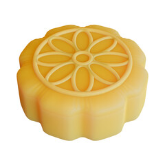 Mid Autumn Moon Cake 3D Render Illustration Element