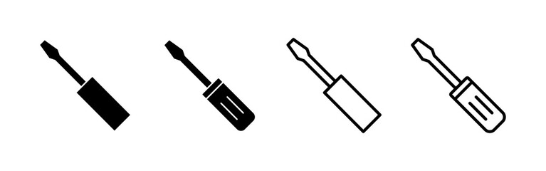 Screwdriver icon vector.tools sign and symbol