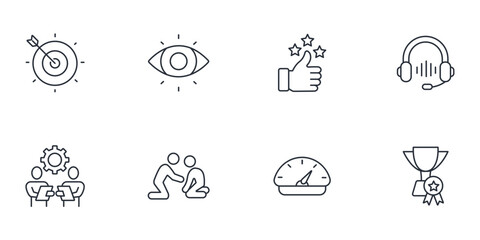 motivation icons set . motivation pack symbol vector elements for infographic web