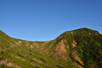Fototapeta na wymiar Climbing mountain ridge, Nasu, Tochigi, Japan