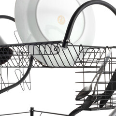 dryer for dishes on a white background