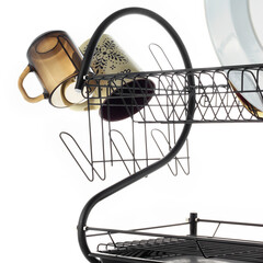 dryer for dishes on a white background