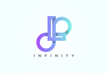 Initial L Infinity Logo, letter L with infinity icon combination, suitable for technology, brand and company logos, vector illustration
