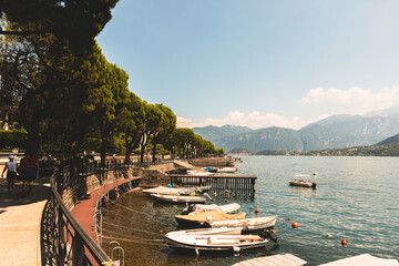 Lake side in Lake Como