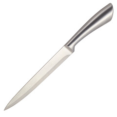 kitchen knife with a metal handle on a white background