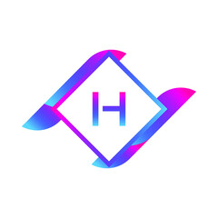 letter H logo design, Abstract tech Logo Vector