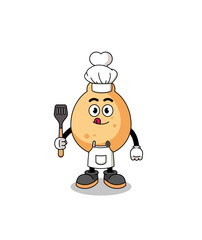 Mascot Illustration of fried chicken chef