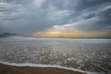 sunset on the beach in brazil