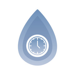 clock water logo gradient design template icon element