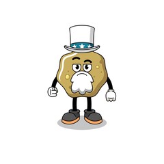 Illustration of loose stools cartoon with i want you gesture