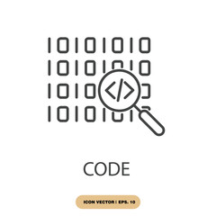 code icons  symbol vector elements for infographic web