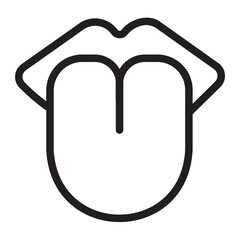 tongue line icon © Barudak Lier