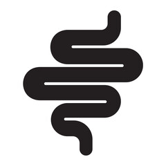 intestine glyph icon