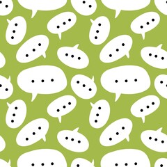 Messages seamless cartoon text bubble pattern for wrapping paper and kids and fabrics and accessories and clothes print