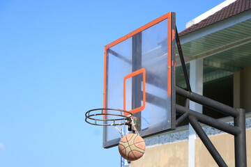 basketball hoop on the sky