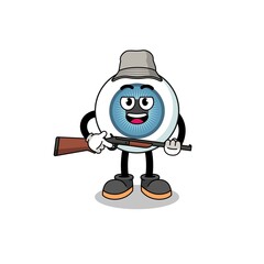 Cartoon Illustration of eyeball hunter