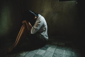 Young depressed woman