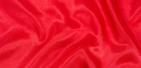 abstract luxury red silk fabric cloth or liquid wave or texture satin background