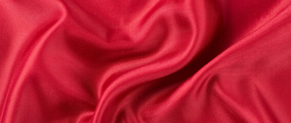 abstract luxury red silk fabric cloth or liquid wave or texture satin background