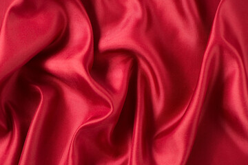 abstract luxury red silk fabric cloth or liquid wave or texture satin background