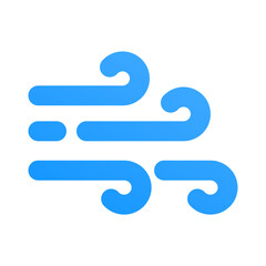 Windy Season with Flat Icon