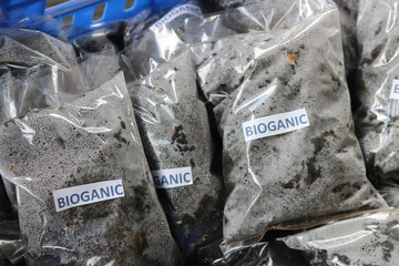 bags of bioganic fertilizer