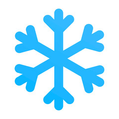 Snowflake Sign with Flat Icon