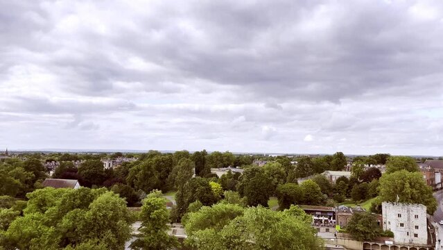 The panorama view of Yorkshire, England