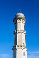 Fototapeta premium Baiturrahman Grand Mosque Tower. Baiturrahman Grand Mosque Minaret.