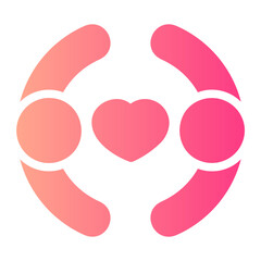 friendship gradient icon