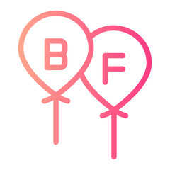 balloons gradient icon