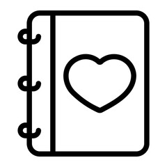 notebook line icon