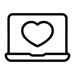 online dating line icon