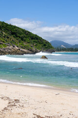Momong Lampuuk Beach is a beach overlooking the Indian Ocean. This beach is one of the popular tourist destinations in Aceh. This beach has a landscape surrounded by high cliffs.