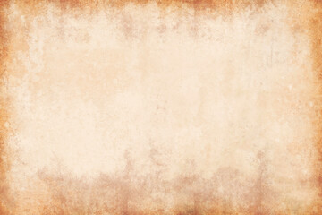 Old paper texture background, vintage retro newspaper empty blank space page with grunge stain line...